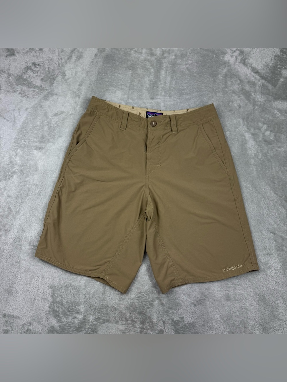 Patagonia Mens Stretch Wavefarer Walk Shorts Sz 32 Beige Outdoor Gorpcore